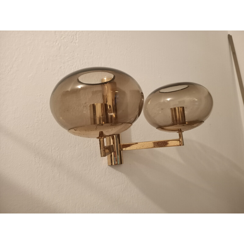 Vintage gold wall lamp by Gaetano Sciolari