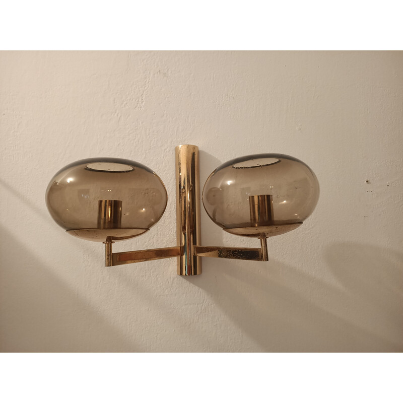 Vintage gouden wandlamp van Gaetano Sciolari