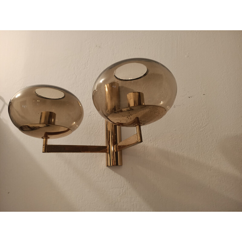 Vintage gold wall lamp by Gaetano Sciolari