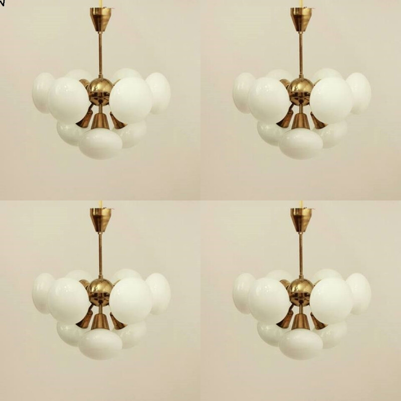 Fourf Sputnik pendants  chandeliers - 1960s