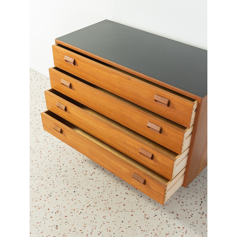 Vintage chest of drawers in teak veneer by Børge Mogensen for Søborg Møbler, Denmark 1960s