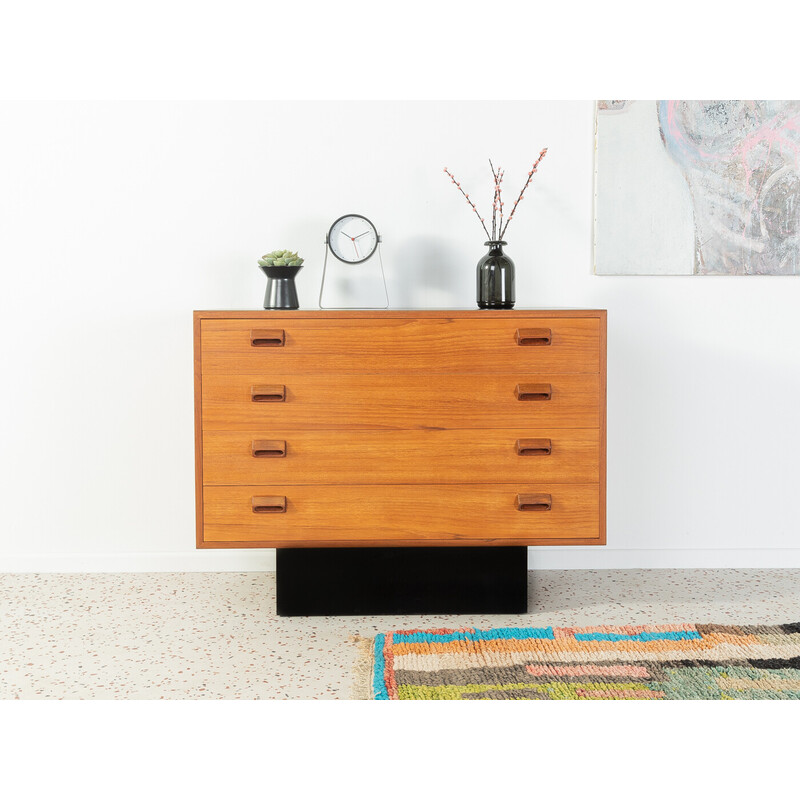 Vintage chest of drawers in teak veneer by Børge Mogensen for Søborg Møbler, Denmark 1960s