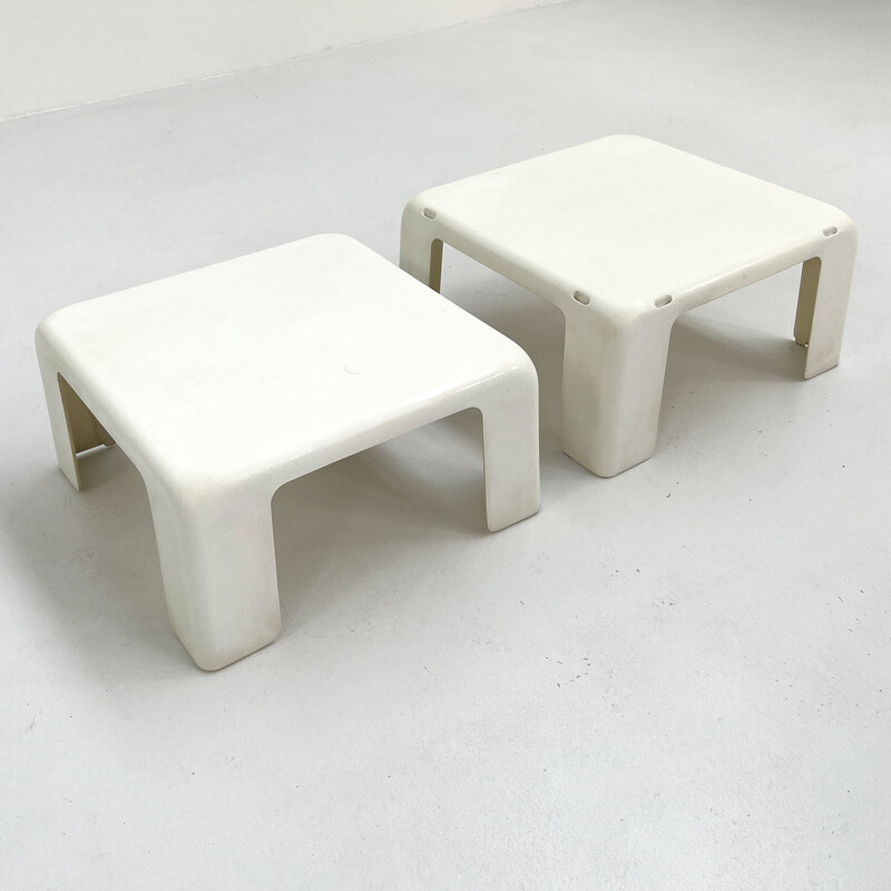 Set of 4 vintage Gatti side tables by Mario Bellini for C and B Italia, 1960s