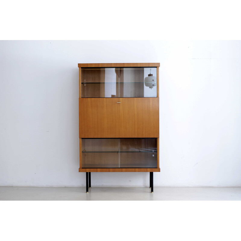 "Monaco" wood sideboard with metal feet, Gérard GUERMONPREZ - 1950s