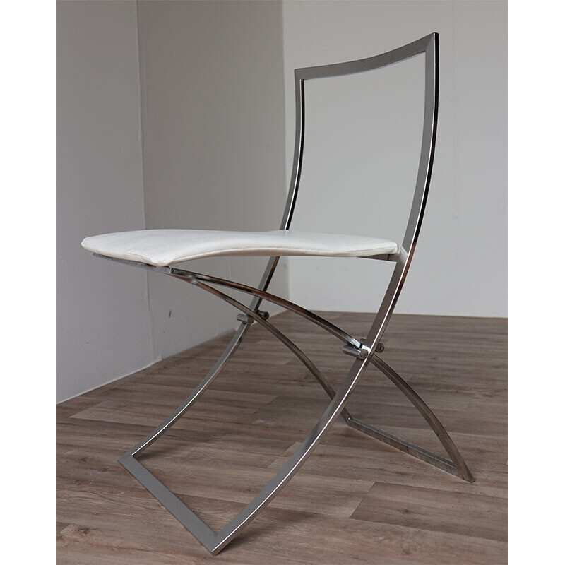 "Luisa" vintage folding chair by Marcello Cuneo for Mobel, 1970