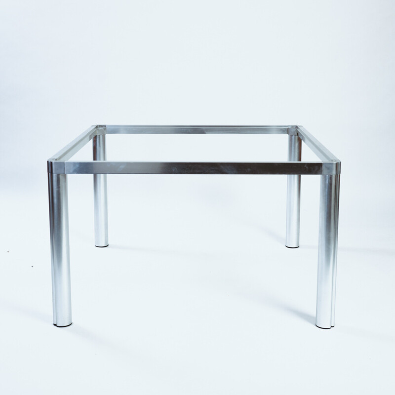 Vintage marble and aluminium table by Kho Liang Ie for Artifort, 1970s