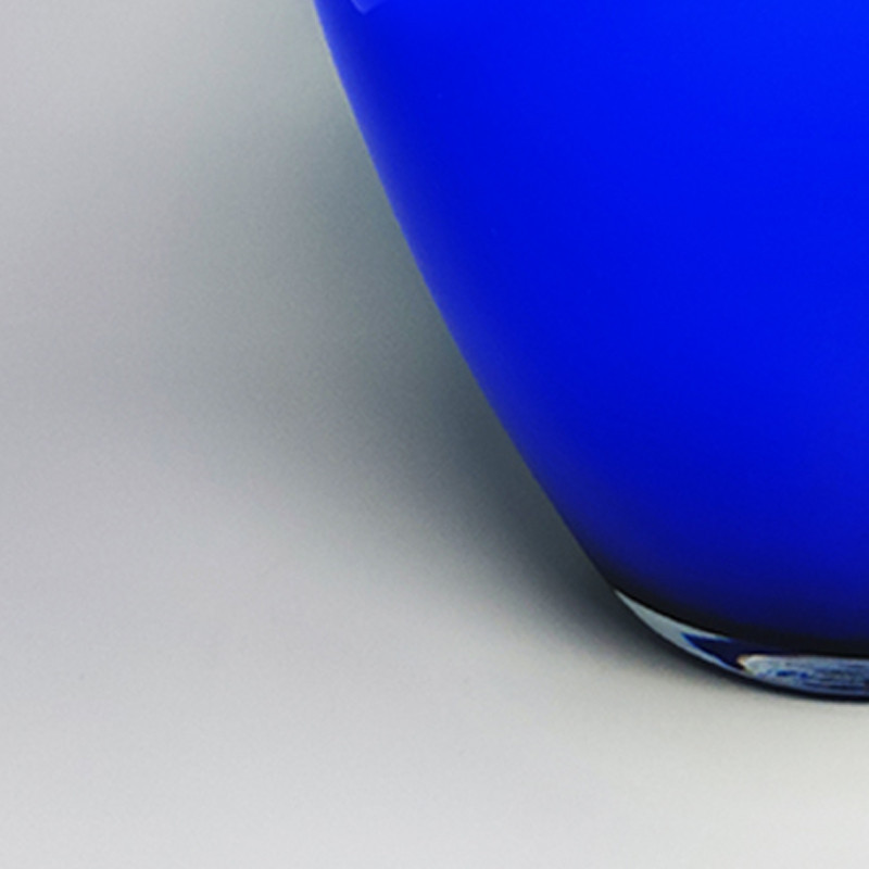 Vintage Vase aus blauem Muranoglas von Carlo Nason, Italien 1960