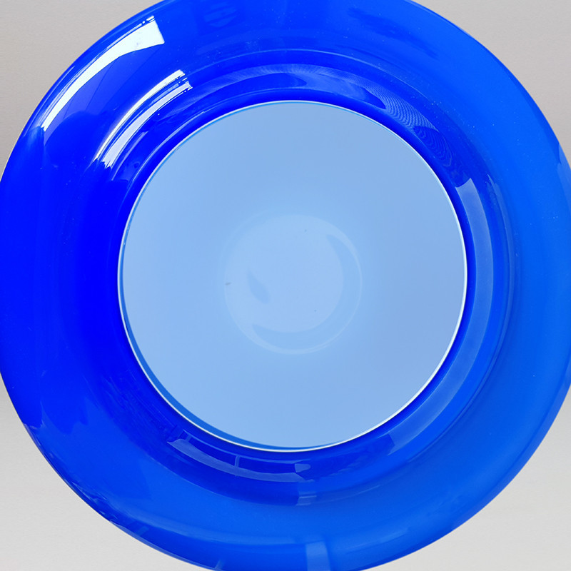 Vaso vintage in vetro di Murano blu di Carlo Nason, Italia 1960