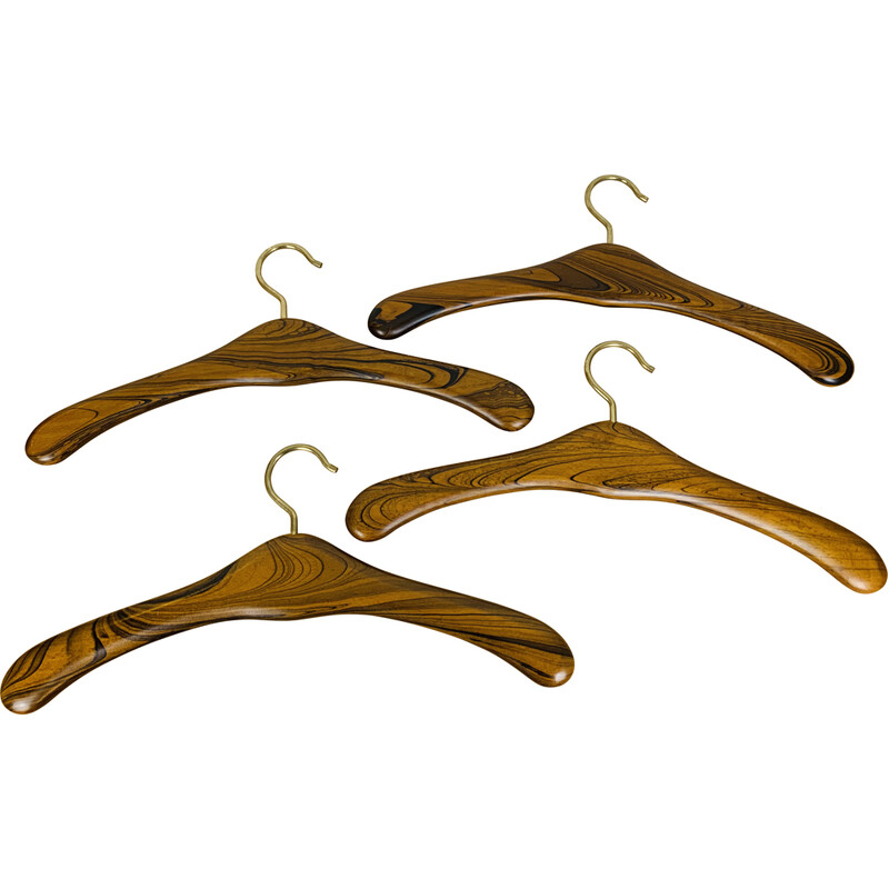 Set of 4 Scandinavian vintage rosewood hangers, 1960