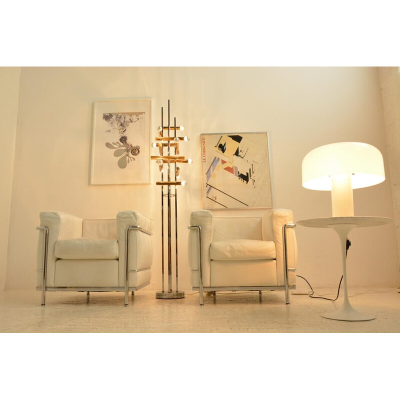 Paire de fauteuils vintage "Lc2" de Le Corbusier pour Cassina
