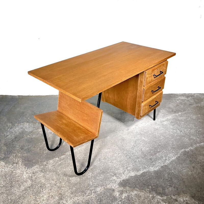 Vintage-Schreibtisch von Jacques Hitier für Spirol, 1950