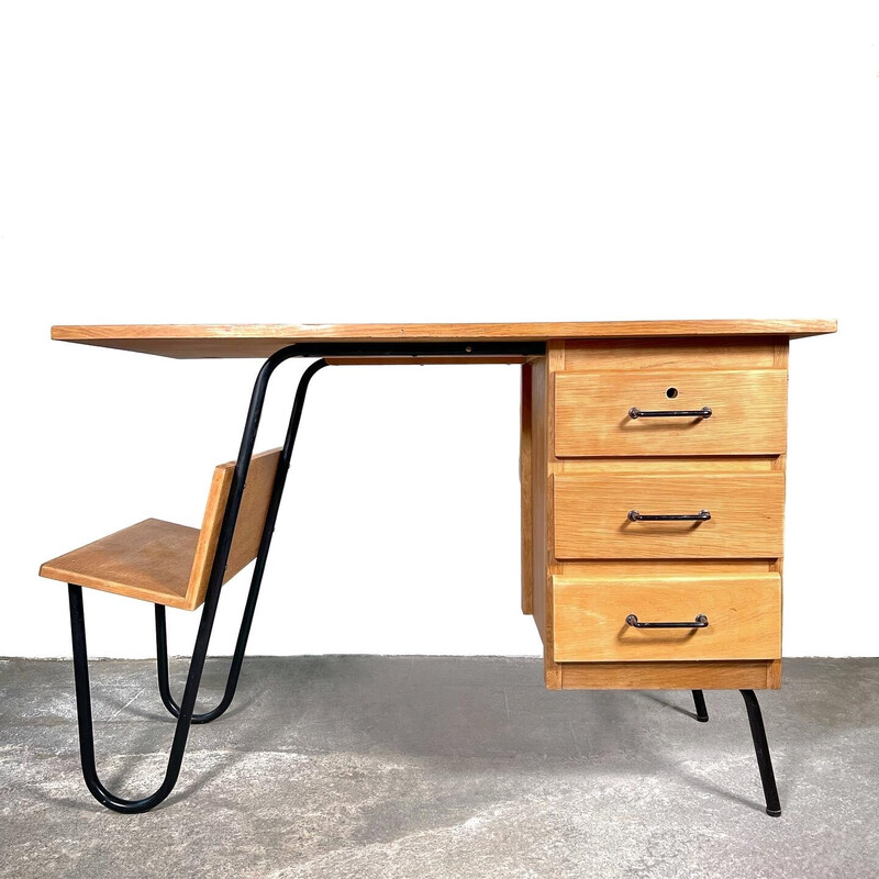 Vintage-Schreibtisch von Jacques Hitier für Spirol, 1950