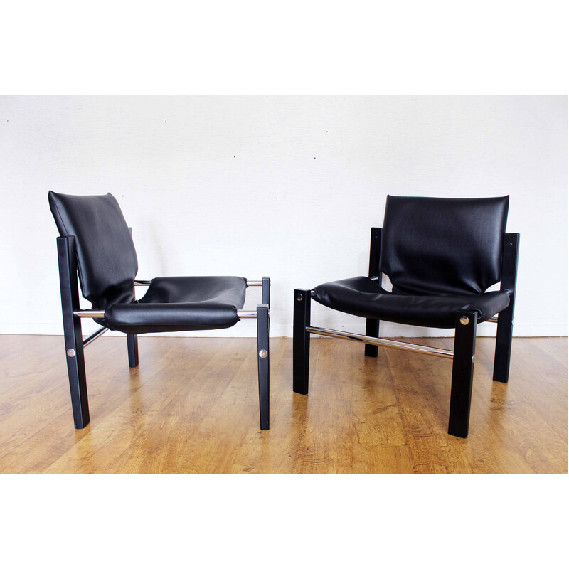 Pareja de sillones vintage de Maurice Burke para Arkana, Reino Unido 1970