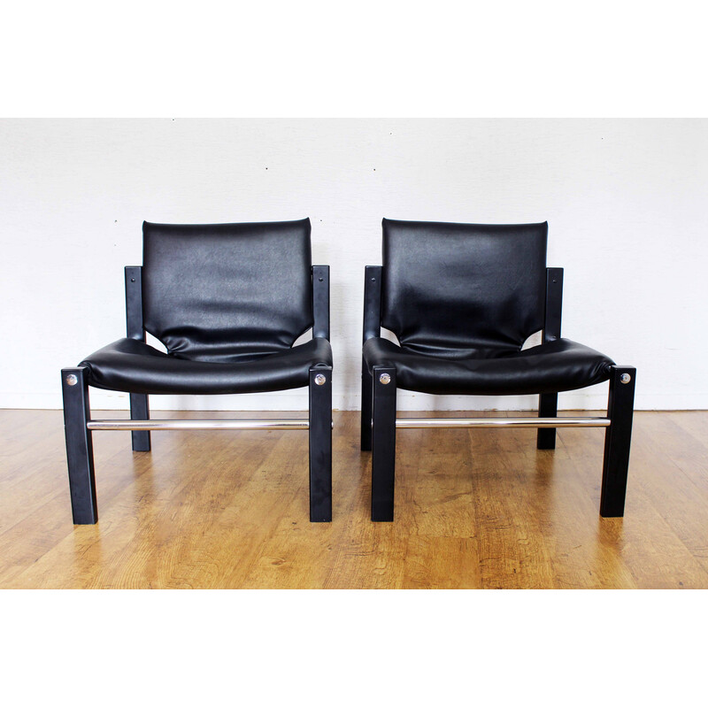 Pareja de sillones vintage de Maurice Burke para Arkana, Reino Unido 1970