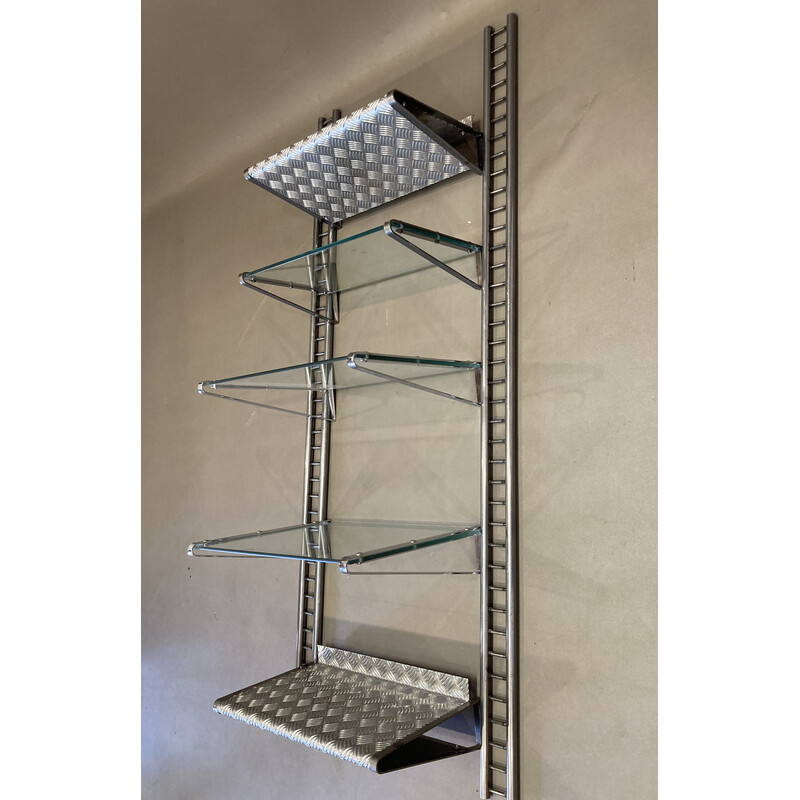 Vintage modular shelf in metal, 1960