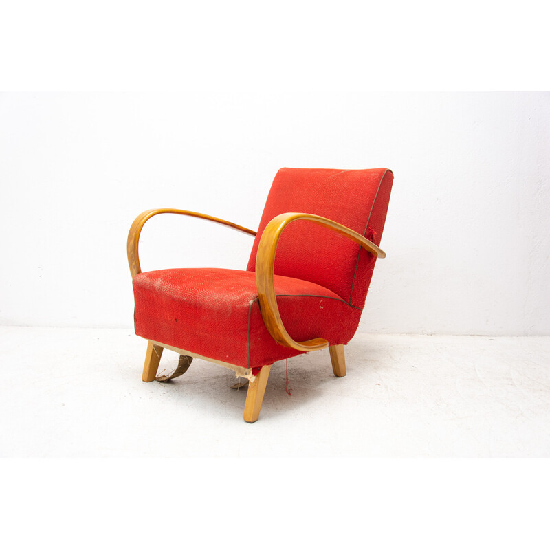Paar Vintage-Sessel aus gebogenem Holz von Jindřich Halabala für Up Závody, 1950