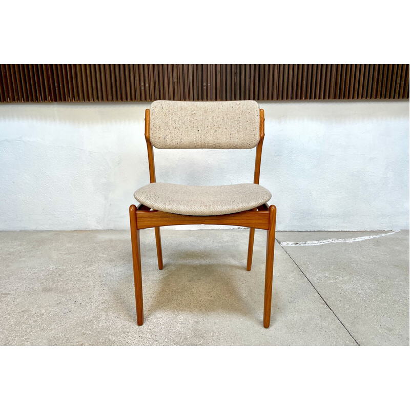 Conjunto de 4 cadeiras de teca vintage modelo 49 de Erik Buch para O.d. Møbler, Dinamarca 1960