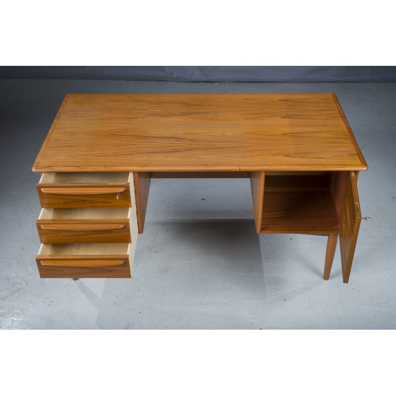 Vintage Deens teakhouten bureau van Svend Madsen voor Falster, 1970