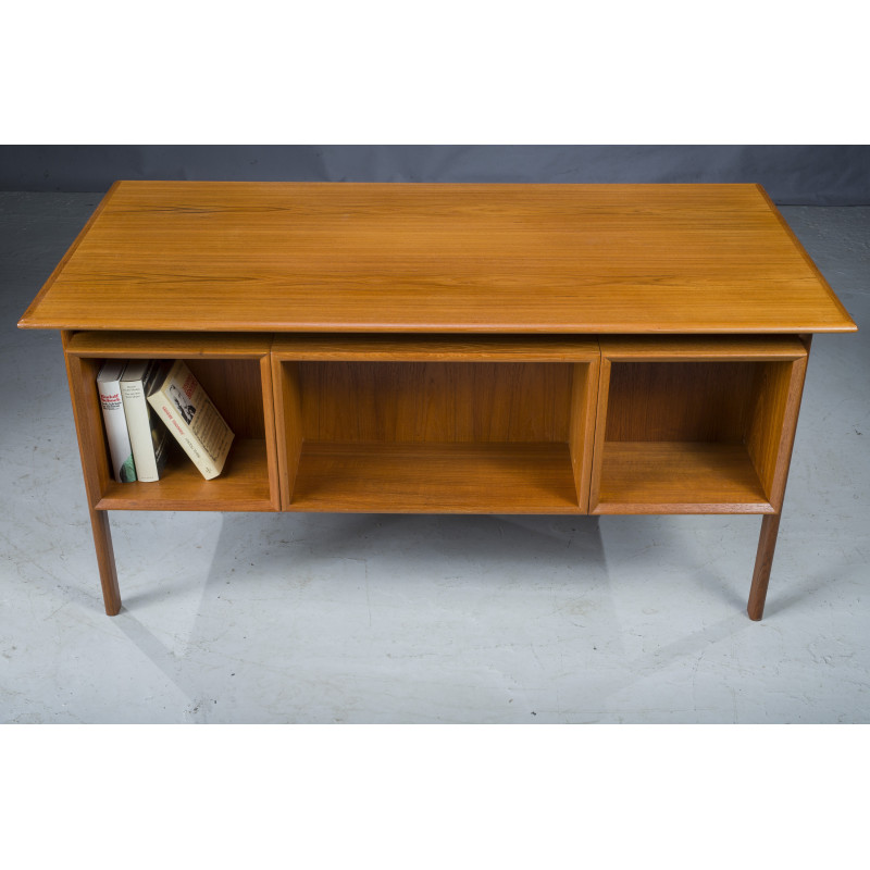 Mid century double sided teak desk by Brouer Møbelfabrik for Arne Vodder, Denmark 1960s
