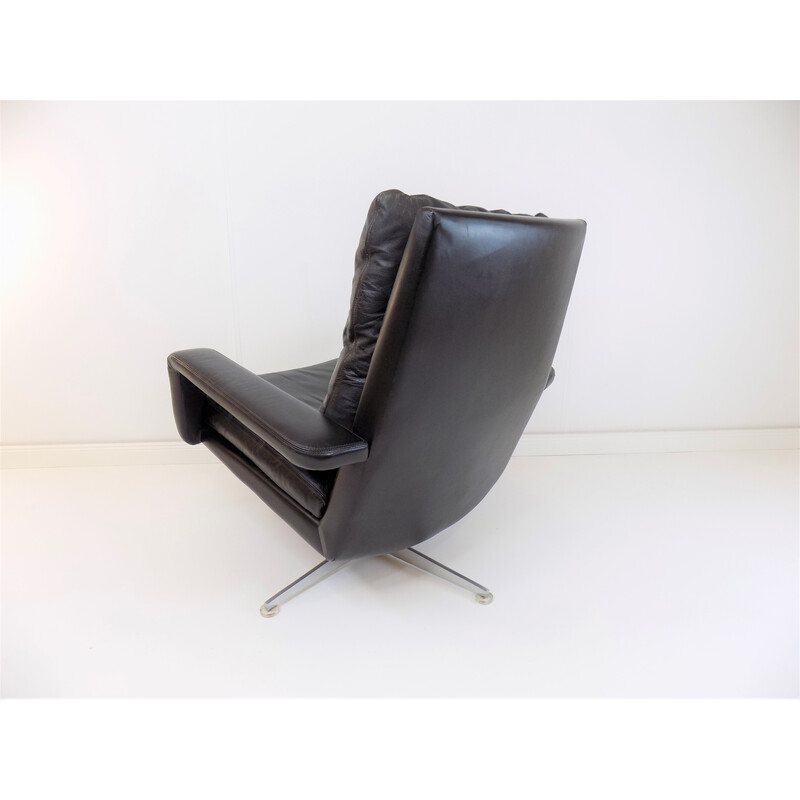 Vintage leather armchair by Hans Kaufeld, 1960s