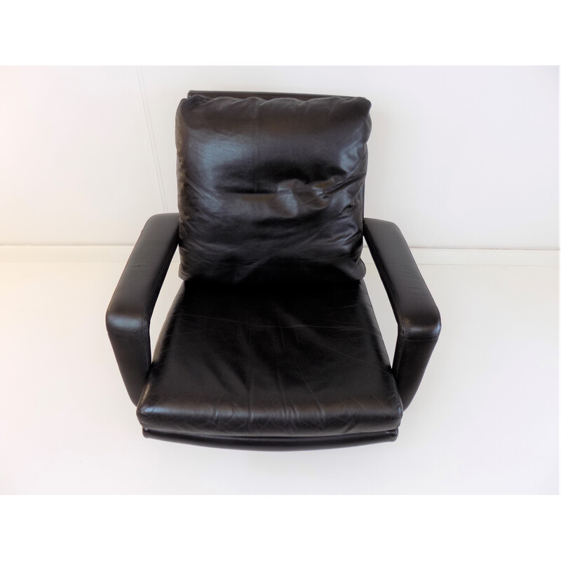 Fauteuil vintage en cuir par Hans Kaufeld, 1960