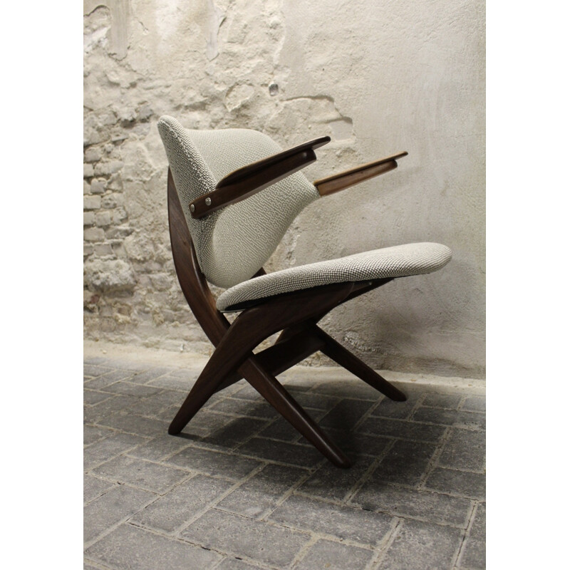 Paire de fauteuils Pelican Wébé gris, Louis VAN TEEFFELEN - 1950