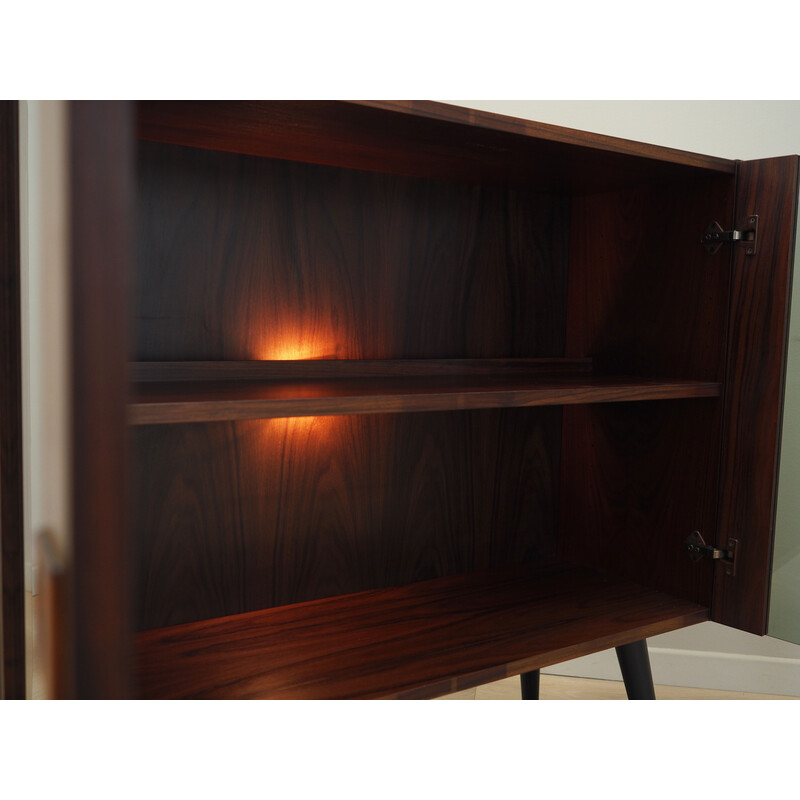 Vintage mahogany display cabinet, Denmark 1970s