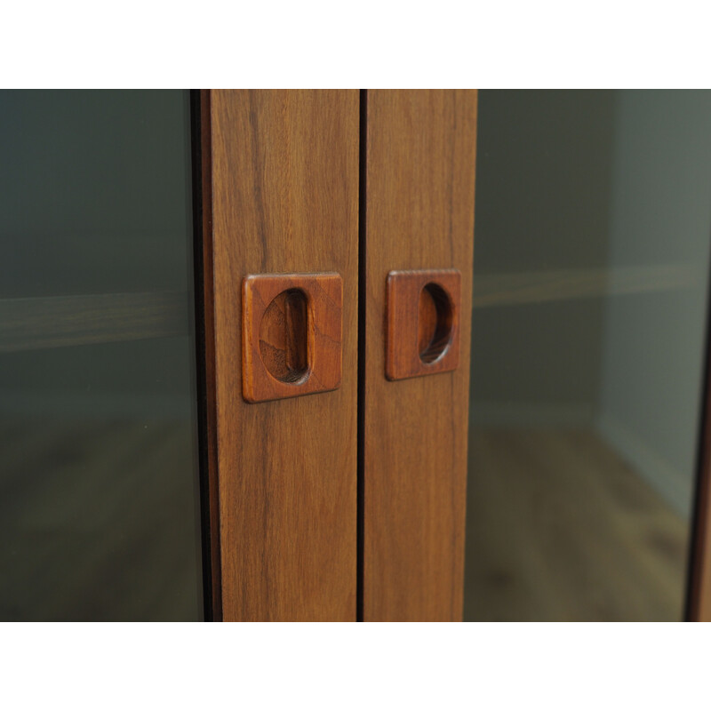 Vintage mahogany display cabinet, Denmark 1970s