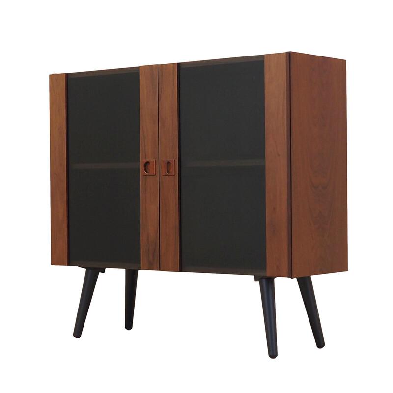 Vintage mahogany display cabinet, Denmark 1970s