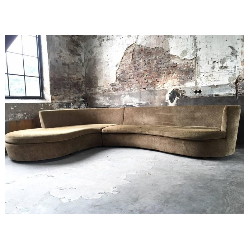 Roche Bobois large sectional curved sofa - 2000s