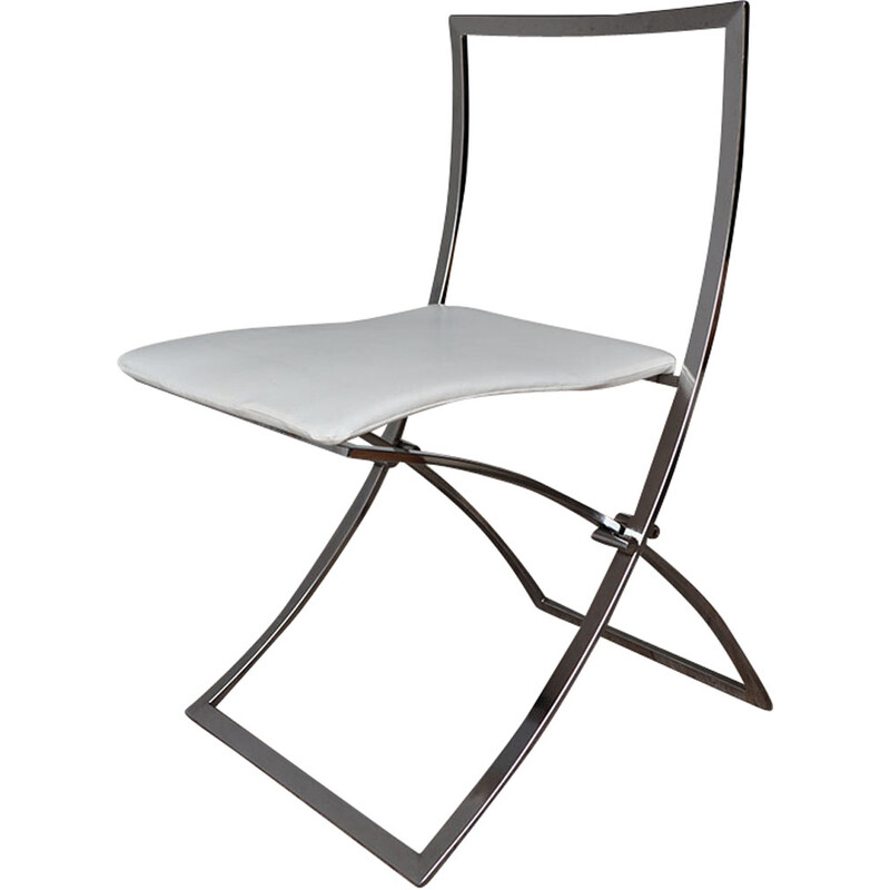 "Luisa" vintage folding chair by Marcello Cuneo for Mobel, 1970