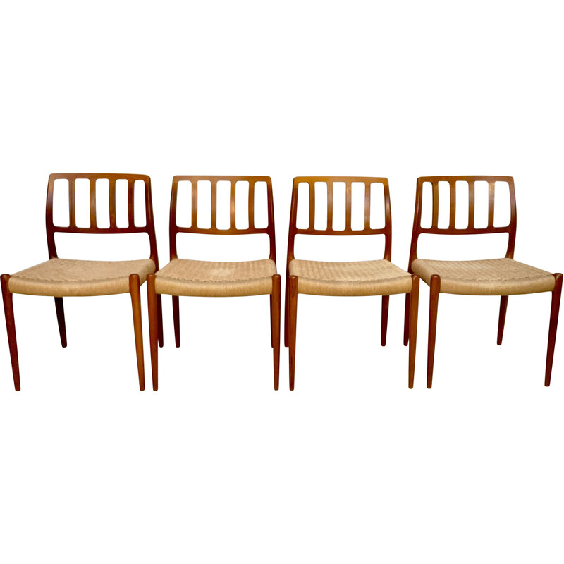 Ensemble de 4 chaises danoises vintage "Model No. 83" par Niels O. Møller pour J.L. Møllers Møbelfabrik, 1970