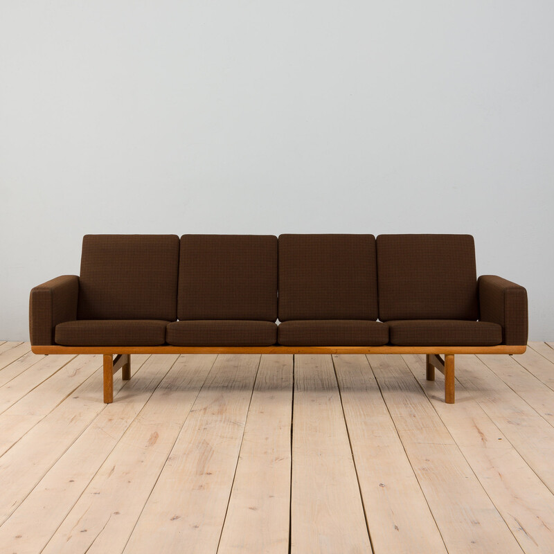 Vintage 4-Sitzer-Sofa Ge236 aus Eichenholz von Hans Wegner für Getama, Dänemark 1960