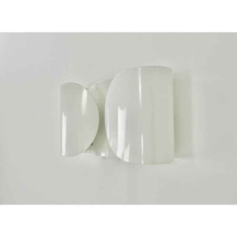 Vintage white Foglio wall lamp by Tobia and Afra Scarpa for Flos, 1960