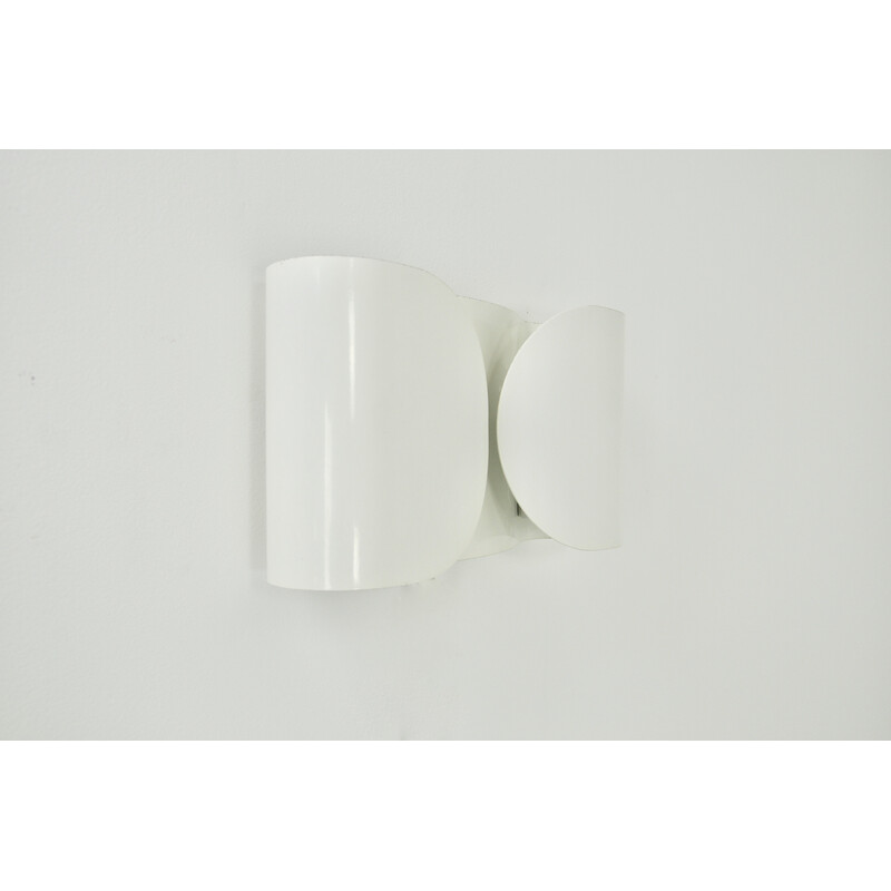 Vintage white Foglio wall lamp by Tobia and Afra Scarpa for Flos, 1960