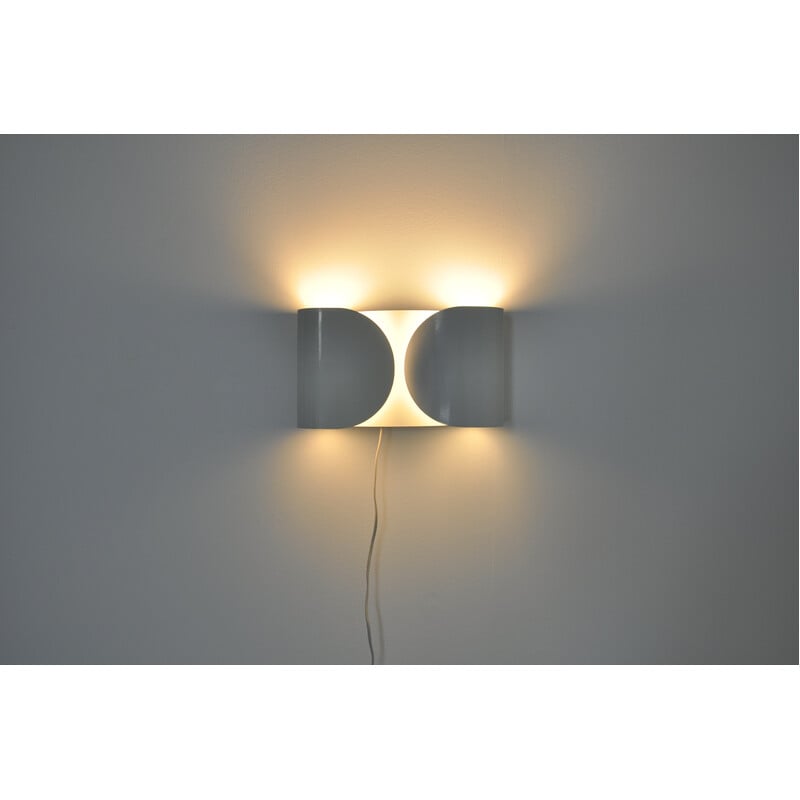 Vintage white Foglio wall lamp by Tobia and Afra Scarpa for Flos, 1960