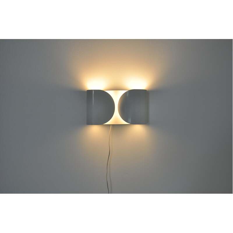 Vintage witte Foglio wandlamp van Tobia en Afra Scarpa voor Flos, 1960