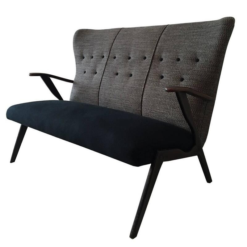 Kleines belgisches 3-Sitzer-Sofa - 1950