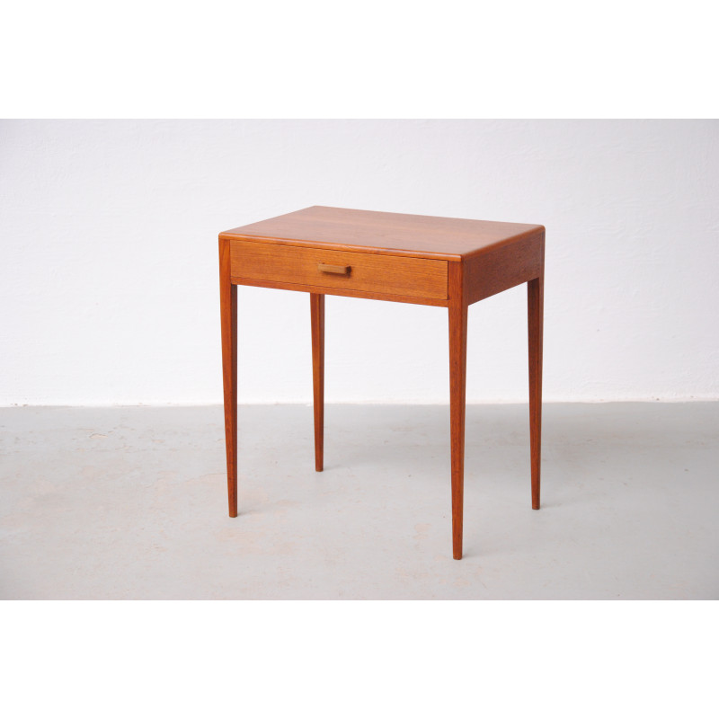 Vintage Danish teak sewing table, 1960s