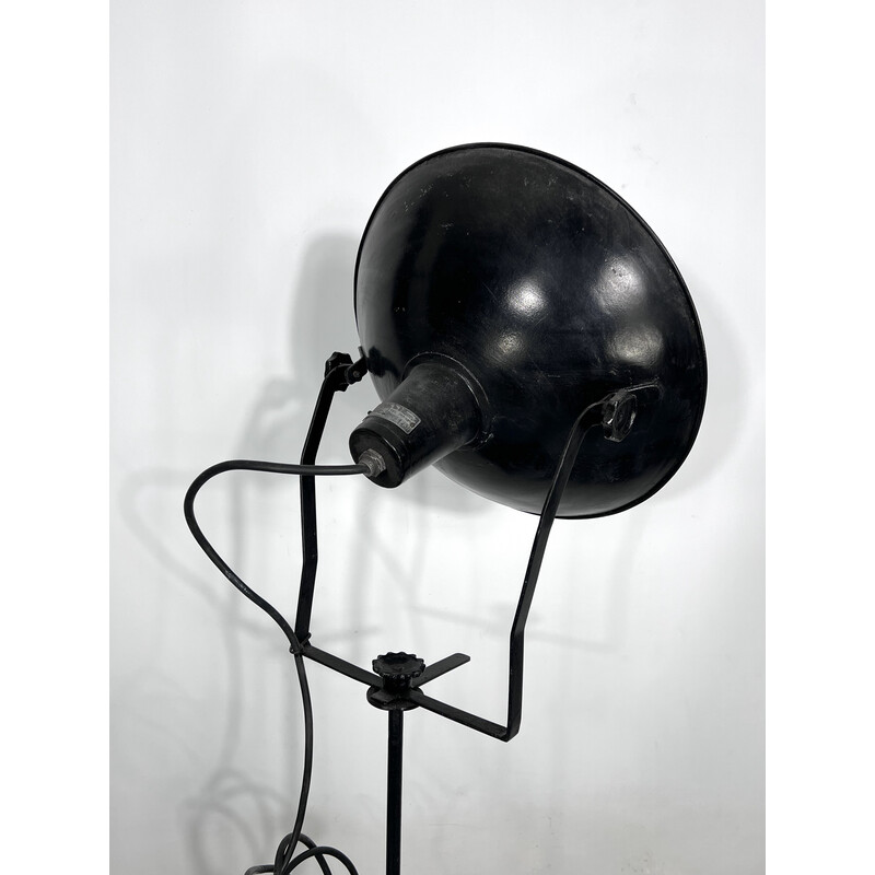 Mid-century metal studio photographer lamp, Italy 1940s