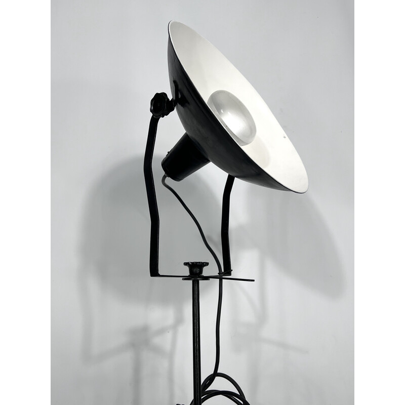 Lampe de photographe de studio vintage en métal, Italie 1940