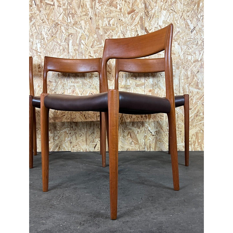 Juego de 4 sillas vintage de teca de Niels O. Möller para J.L. Moller's, 1960-1970