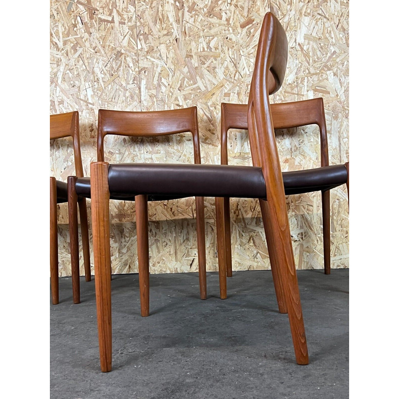 Set of 4 vintage chairs in teak by Niels O. Möller for J.L. Moller's, 1960-1970s