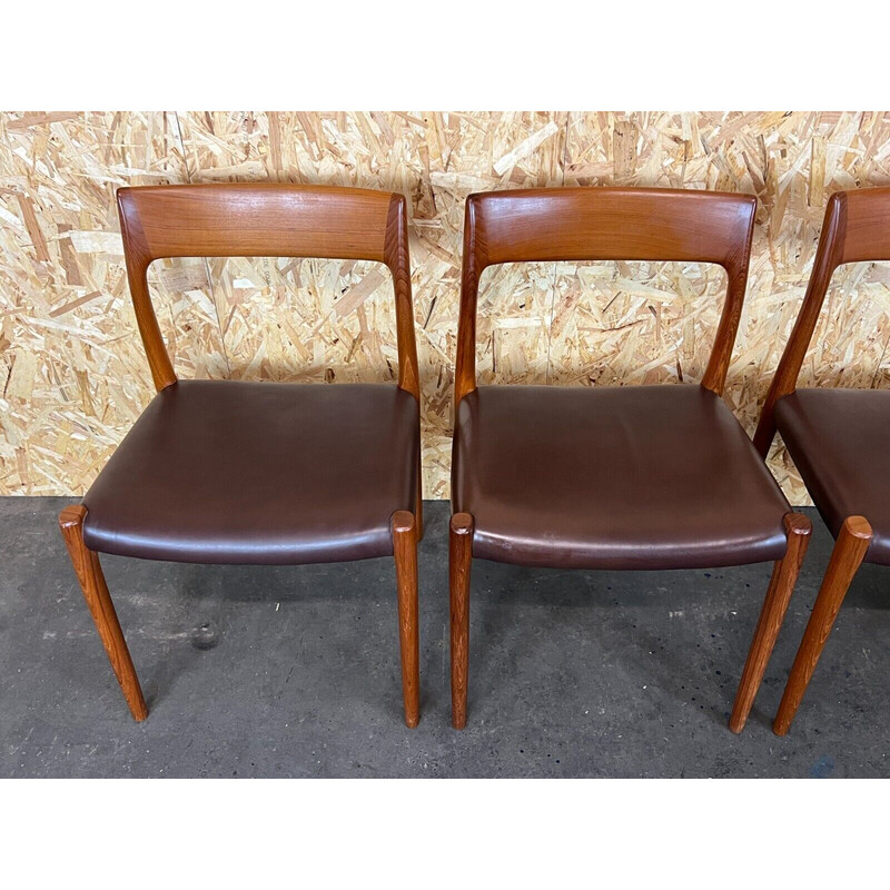 Set of 4 vintage chairs in teak by Niels O. Möller for J.L. Moller's, 1960-1970s