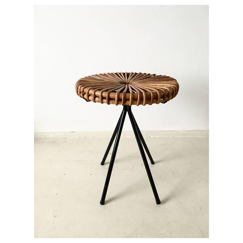 Rohé Noordwolde rattan stool, Dirk VAN SLIEDREGT - 1960s