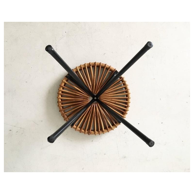 Rohé Noordwolde rattan stool, Dirk VAN SLIEDREGT - 1960s