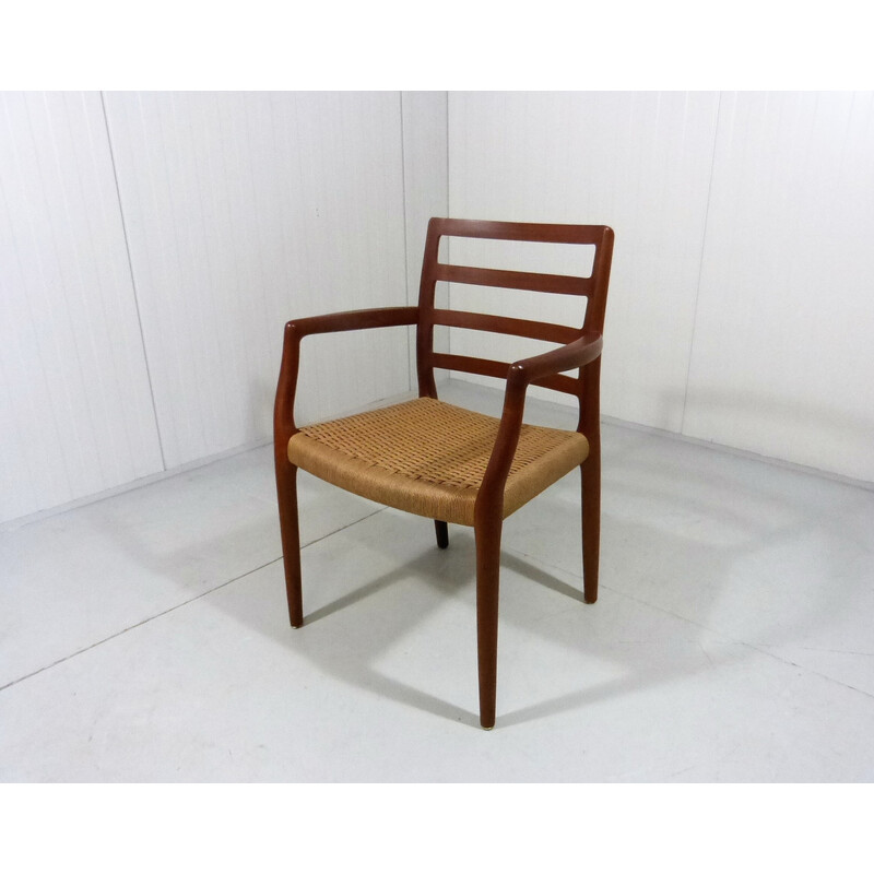 Vintage teak armchair model 68 by Niels Otto Møller for J.L. Moller, Denmark 1980s