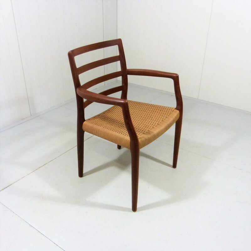 Vintage teak armchair model 68 by Niels Otto Møller for J.L. Moller, Denmark 1980s