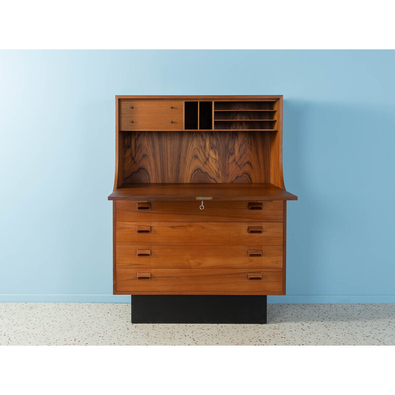 Vintage teak veneer desk por Børge Mogensen para Søborg Møbler, Dinamarca 1960