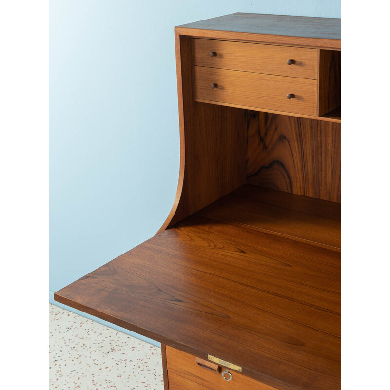 Vintage teak veneer desk por Børge Mogensen para Søborg Møbler, Dinamarca 1960